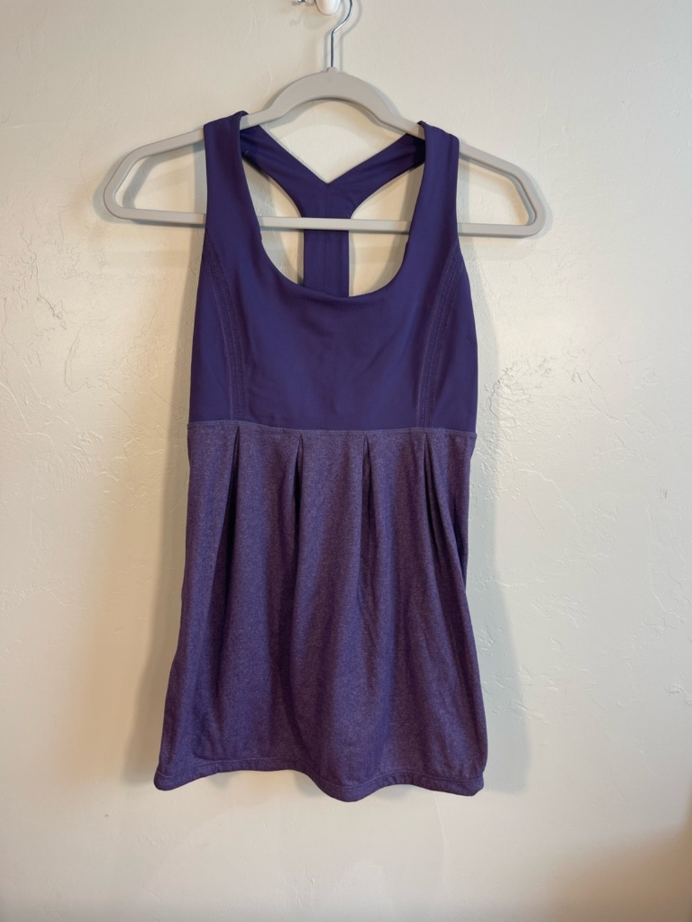 Lululemon Power Dance Tank Heathered Concord Grape Racerback Athletic Top Size 8
